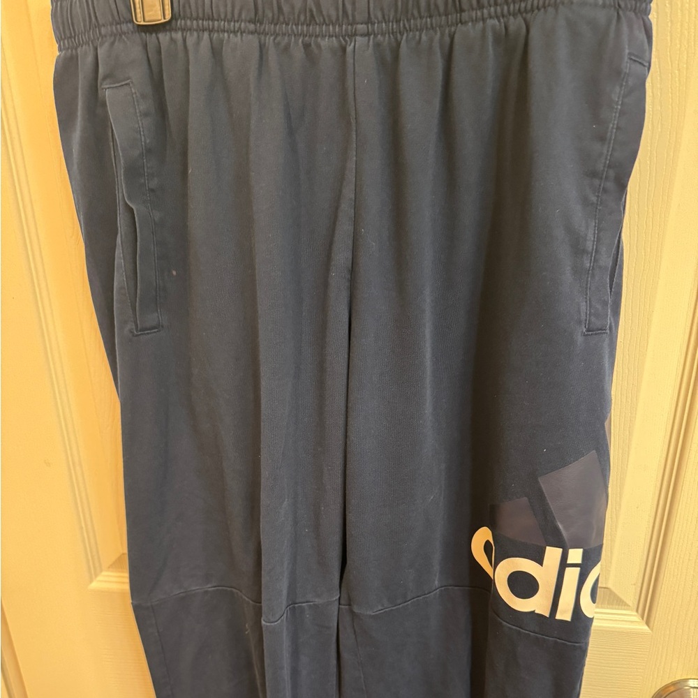 Adidas Dark Blue Sweatpants with Logo